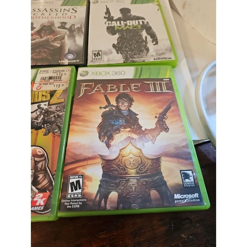 Lot Of 6‎ Xbox360 Games Borderlands Fable Darksider Assassin's Cree Call Of Duty